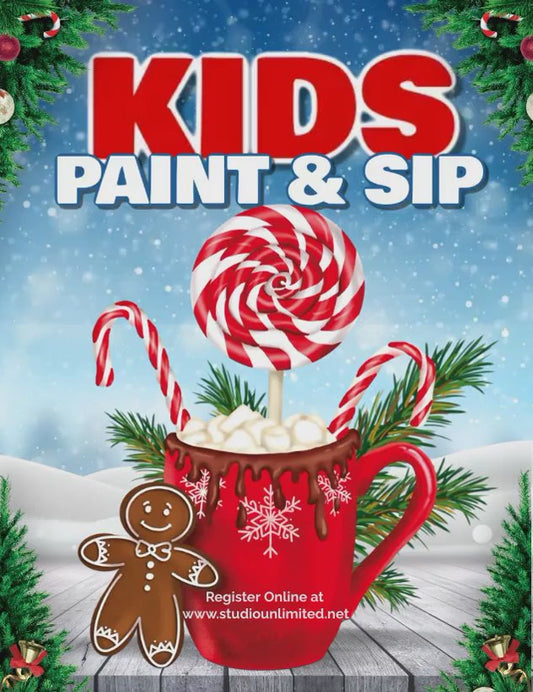 Kids Paint & Sip Christmas Event